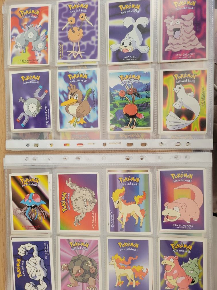 Coleção Completa Pokémon Boomer 1999 – 150 Cromos em Estado Impecável