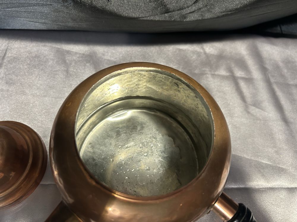 Czajnik miedziany – Boczna rączka z czarnego tworzywa – 1,1 litra