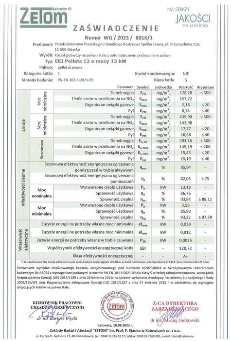 KOSTRZEWA EEI Pellets 12 kW piec na pellet na dotacje + DOSTAWA GRATIS