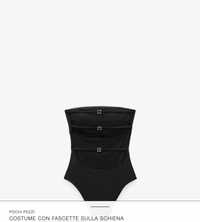 Купальник чорний цільний з відкритою спиною Zara xs