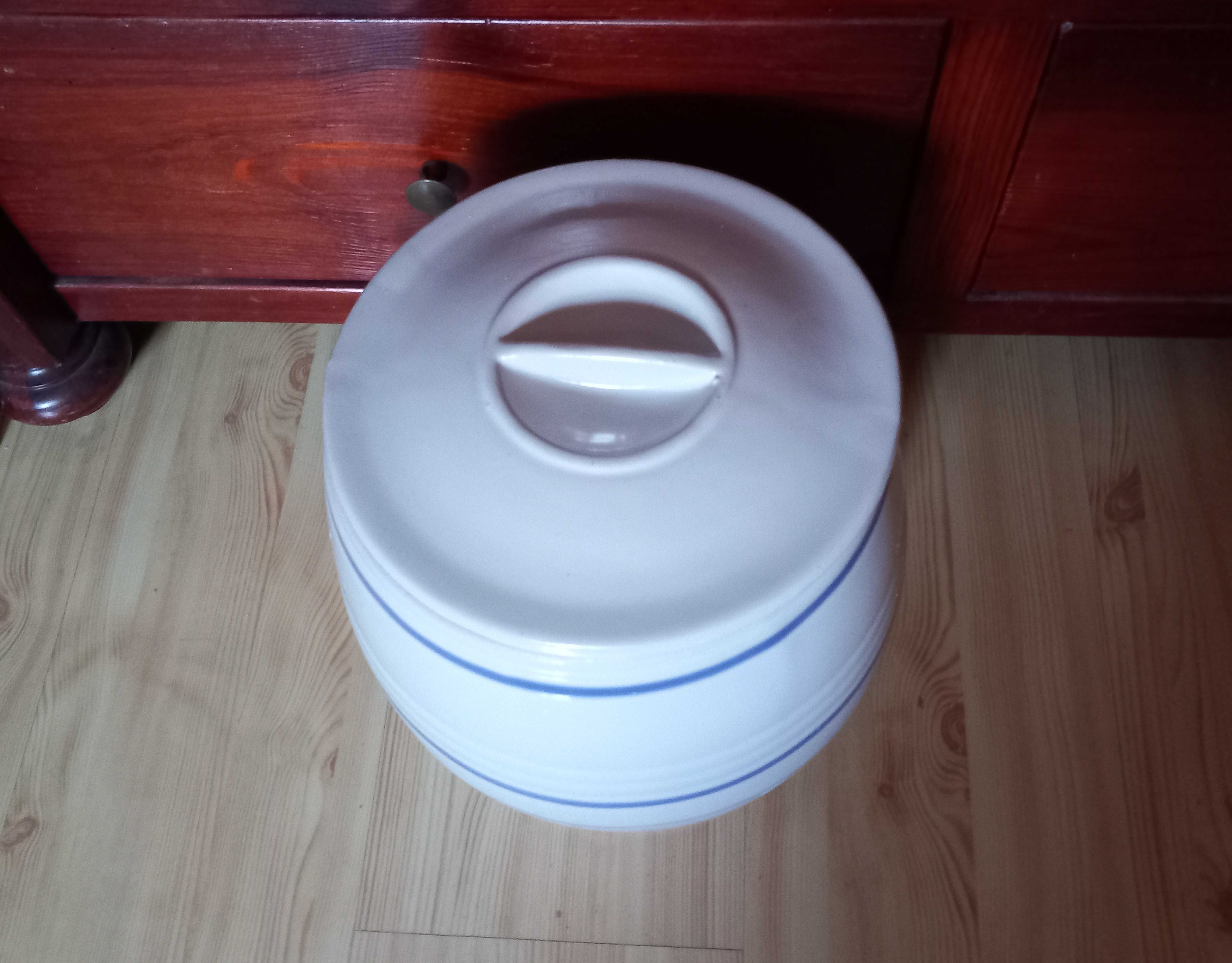 Beczka beczułka ceramika Naczynie ceramiczne z przykrywką 9 L z ZSRR