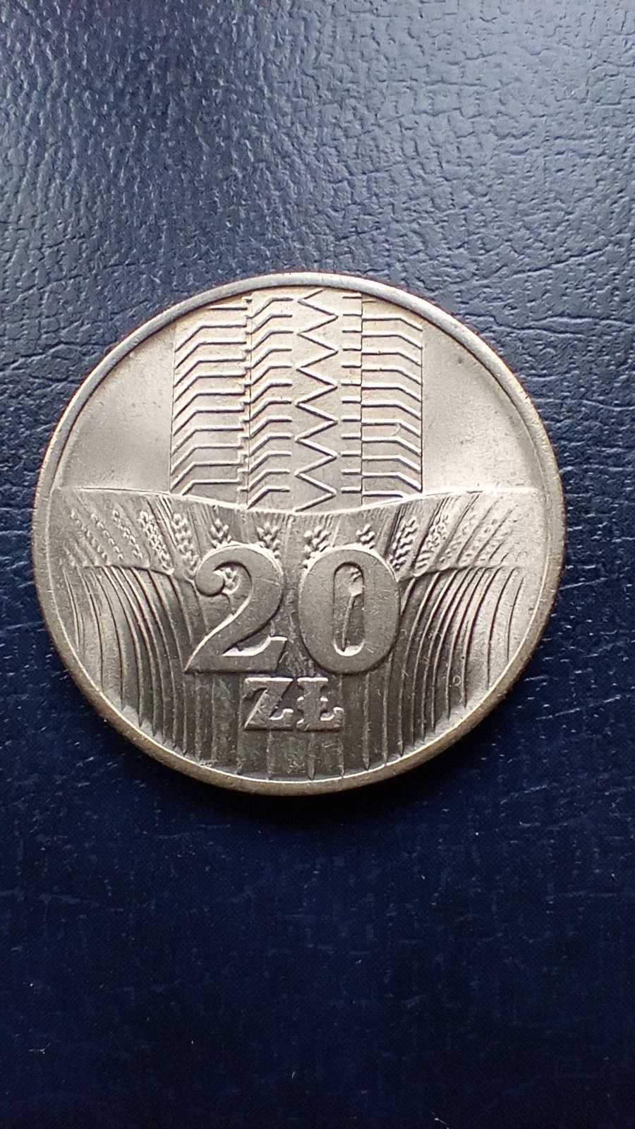 Stare monety 20 złotych 1973 Kłosy PRL stan menniczy