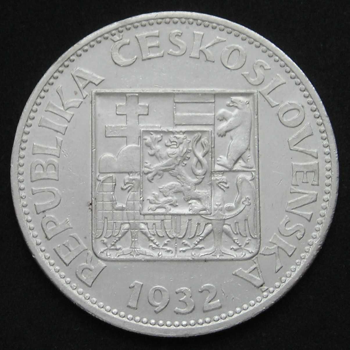 Czechosłowacja 10 koron 1932 - srebro