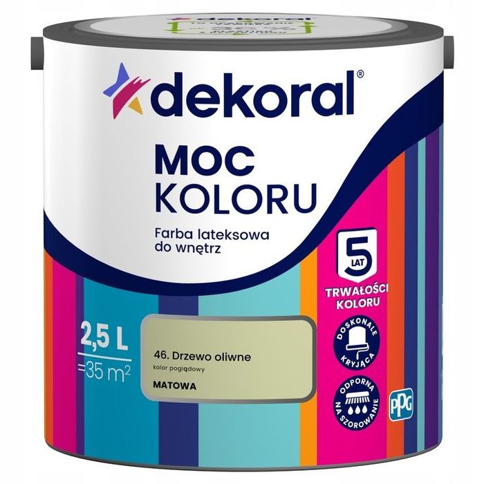 Dekoral Farba MOC KOLORU 2,5l 46 Drzewo Oliwne