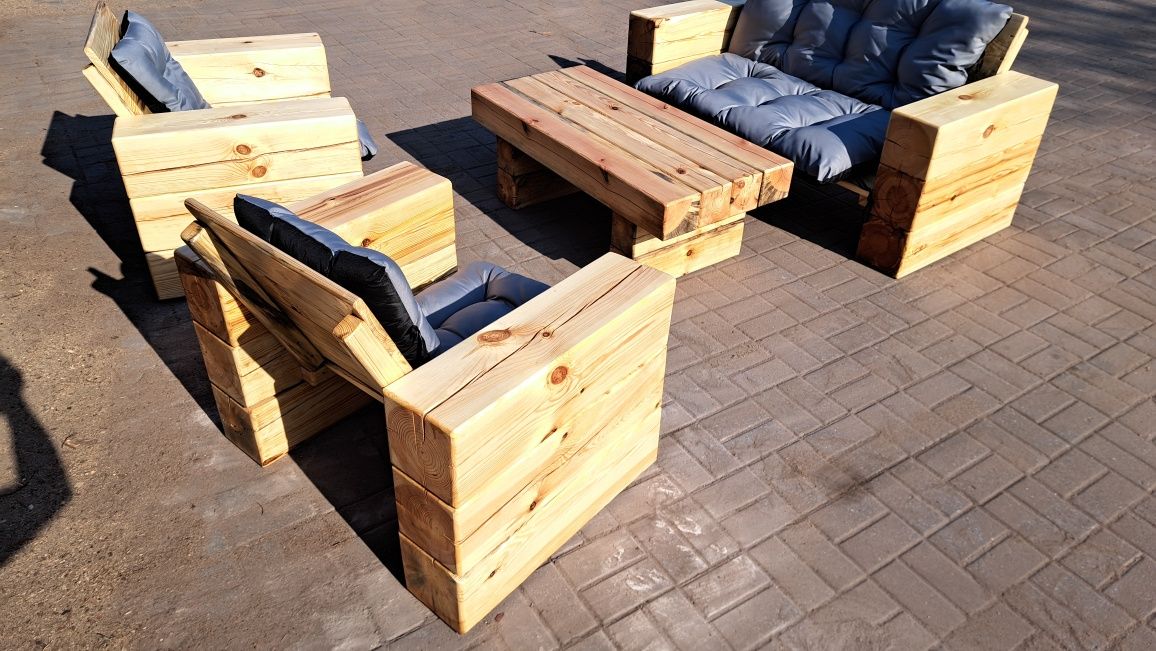 Meble ogrodowe  z bel 20x20 grube piękne potężne super styl