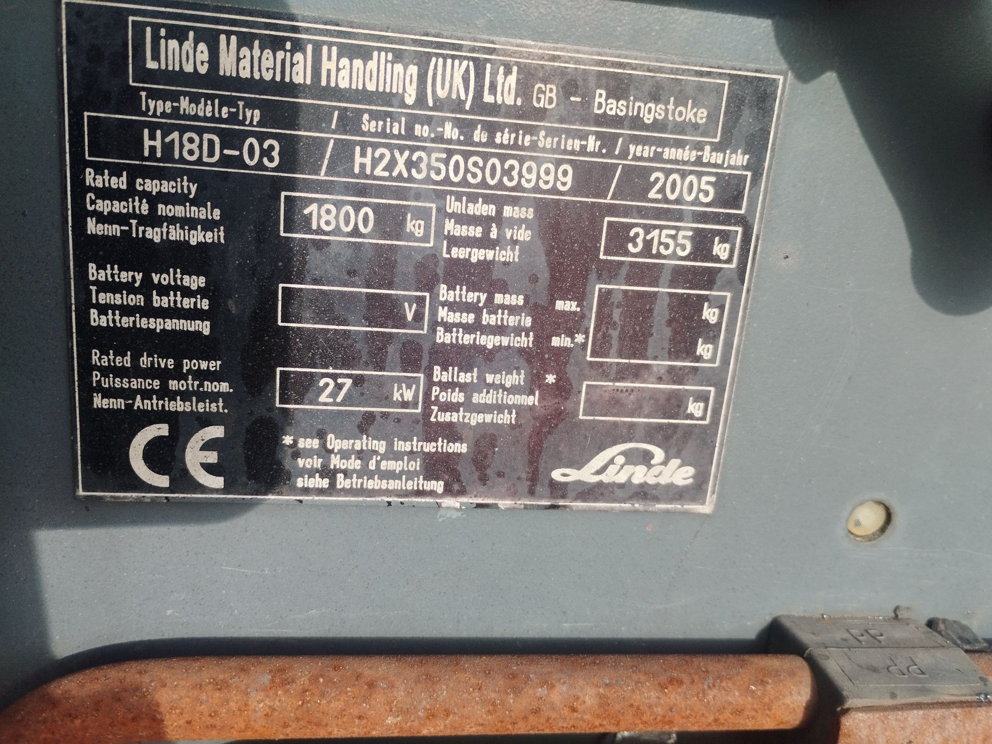 Wózek widłowy Linde h18