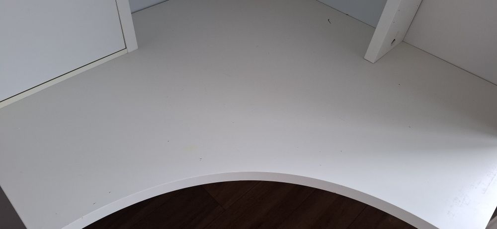Biurko narożne Ikea, używane, białe