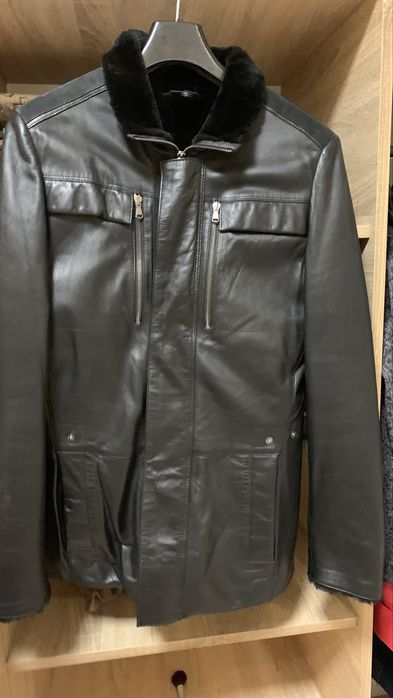 Чоловіча кожана дублянка