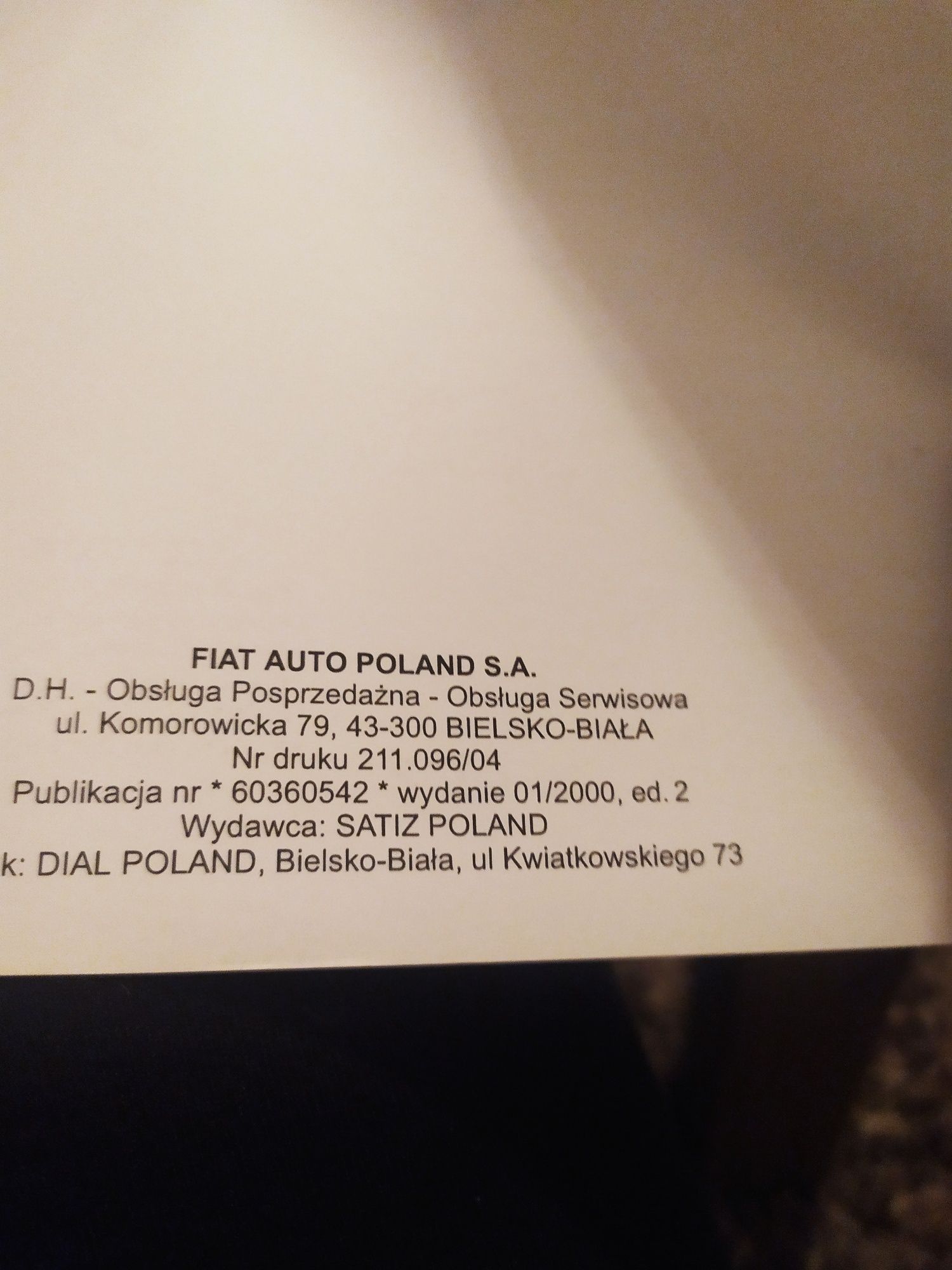 Instrukcja obsługi Fiat Uno