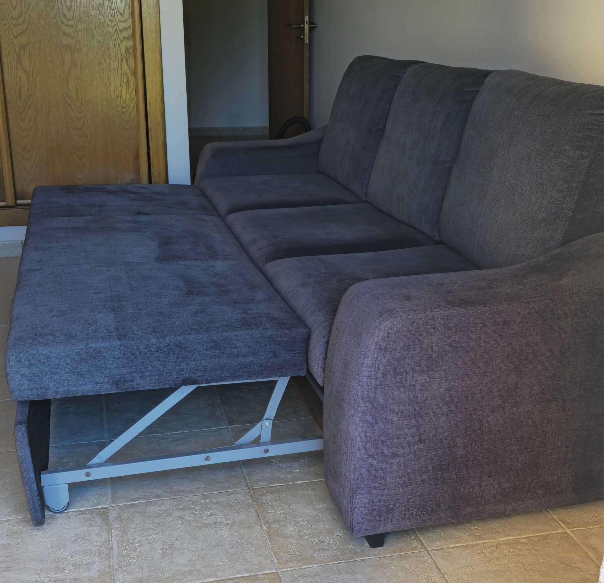 Sofa 3 lugares cinzento