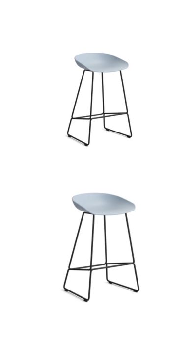 Hokery krzesła barowe HAY Design ABOUT A STOOL szaroniebieskie