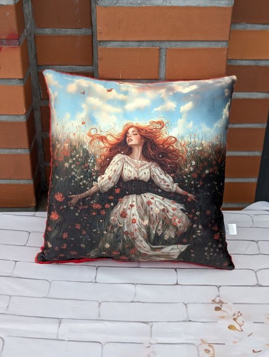 Poduszka Ania z Zielonego wzgórza 38 x 38 cm książka prezent premium
