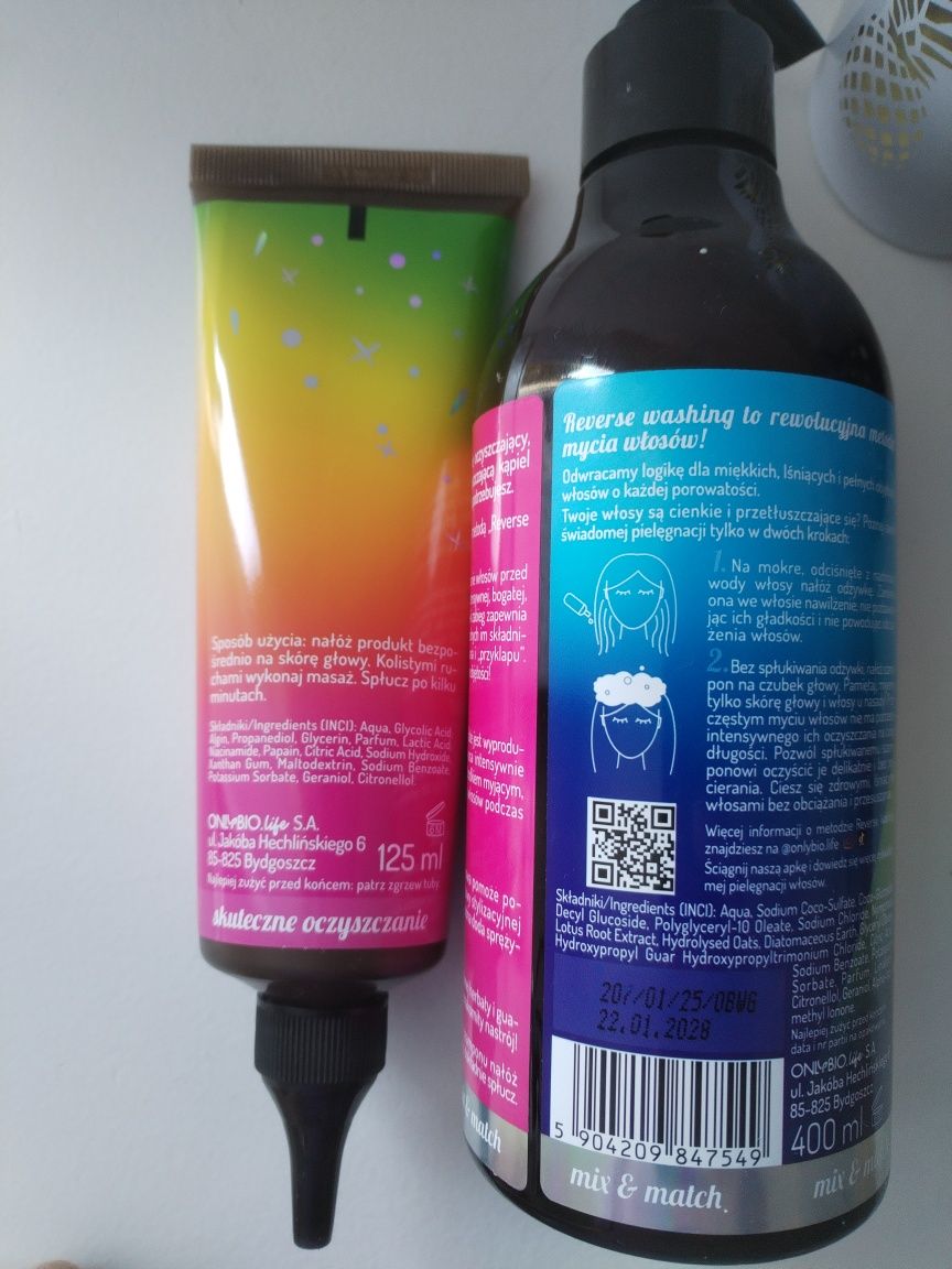 OnlyBio, szampon mocny oraz peeling enzymatyczny
