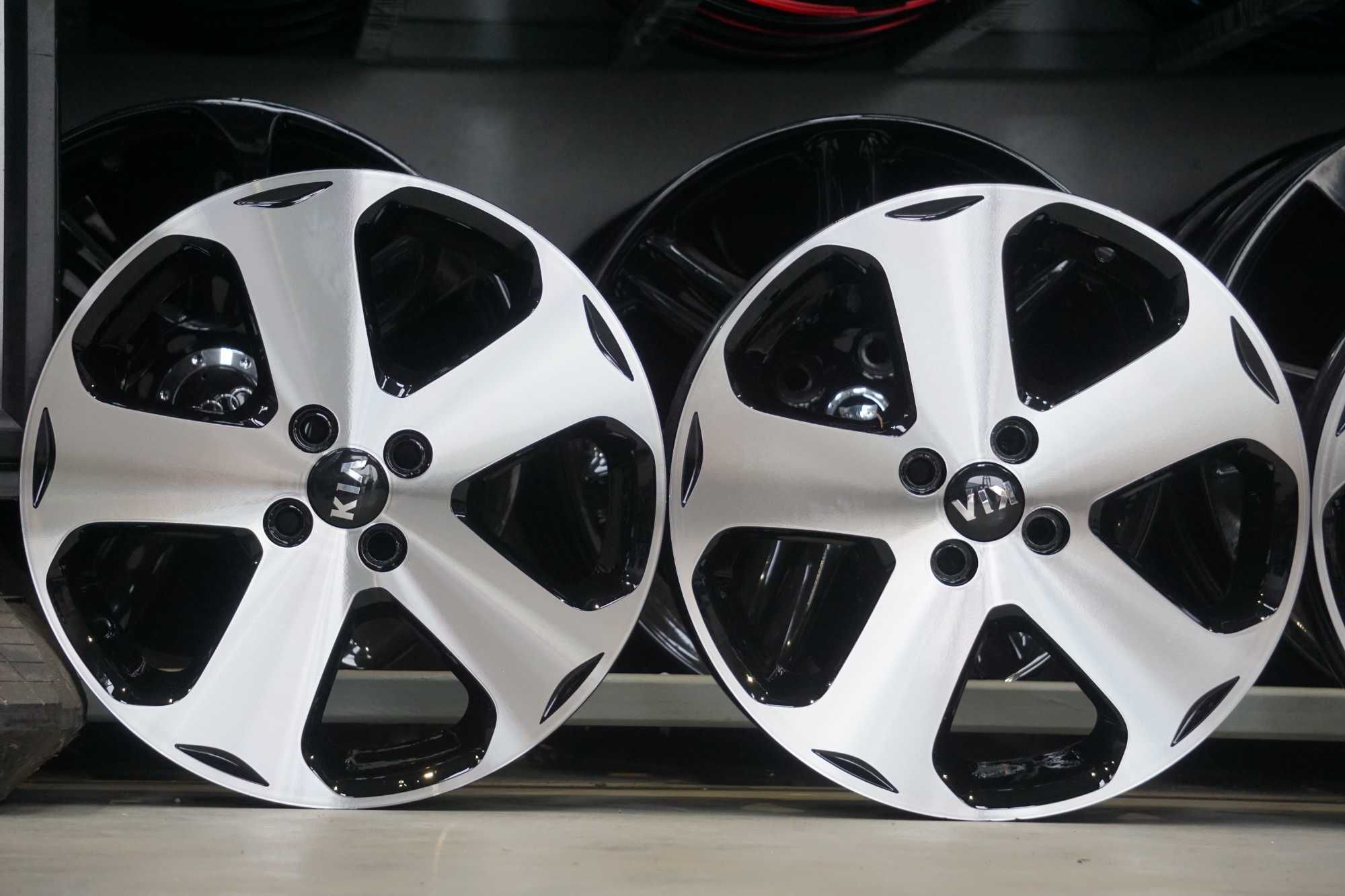 Alufelgi KIA 4x100 6.5Jx17 et43 cb54mm czarny polysk i cnc