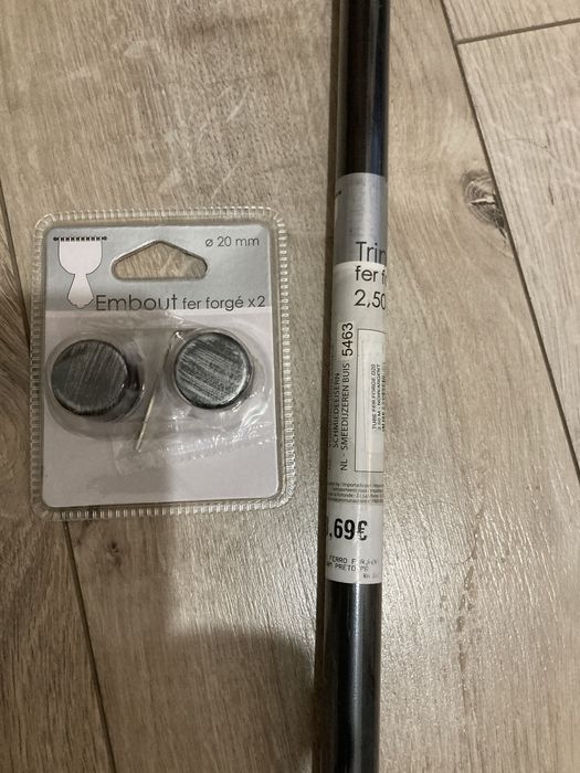 Varão e terminais preto Novo