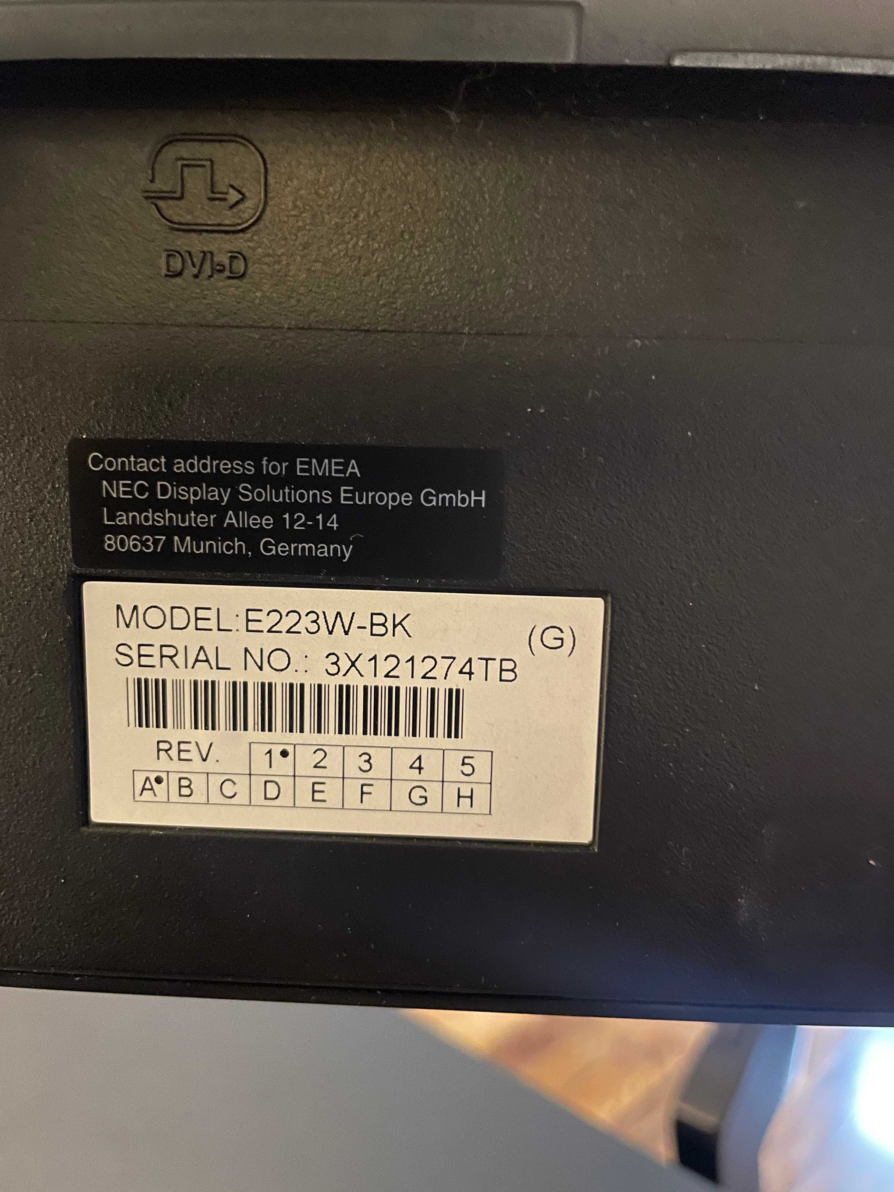 Monitor NEC MultiSync E223W