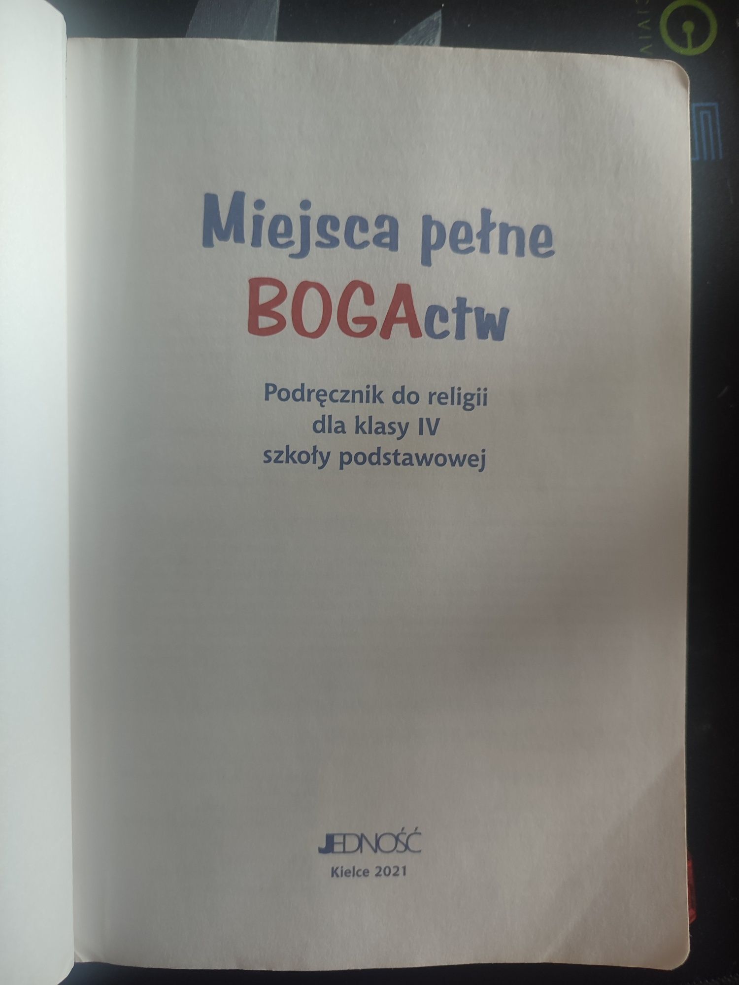 Miejsce pełne bogactw podręcznik do religii klasa IV
