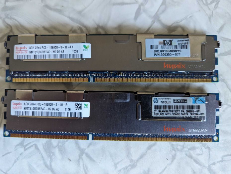 память сервера DDR 3 8GB PC3-10600R (8 од-64 GB )