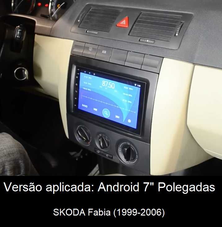 (NOVO) Rádio 2DIN • SKODA Fabia (2001 até 2020) • Android GPS [4+32GB]