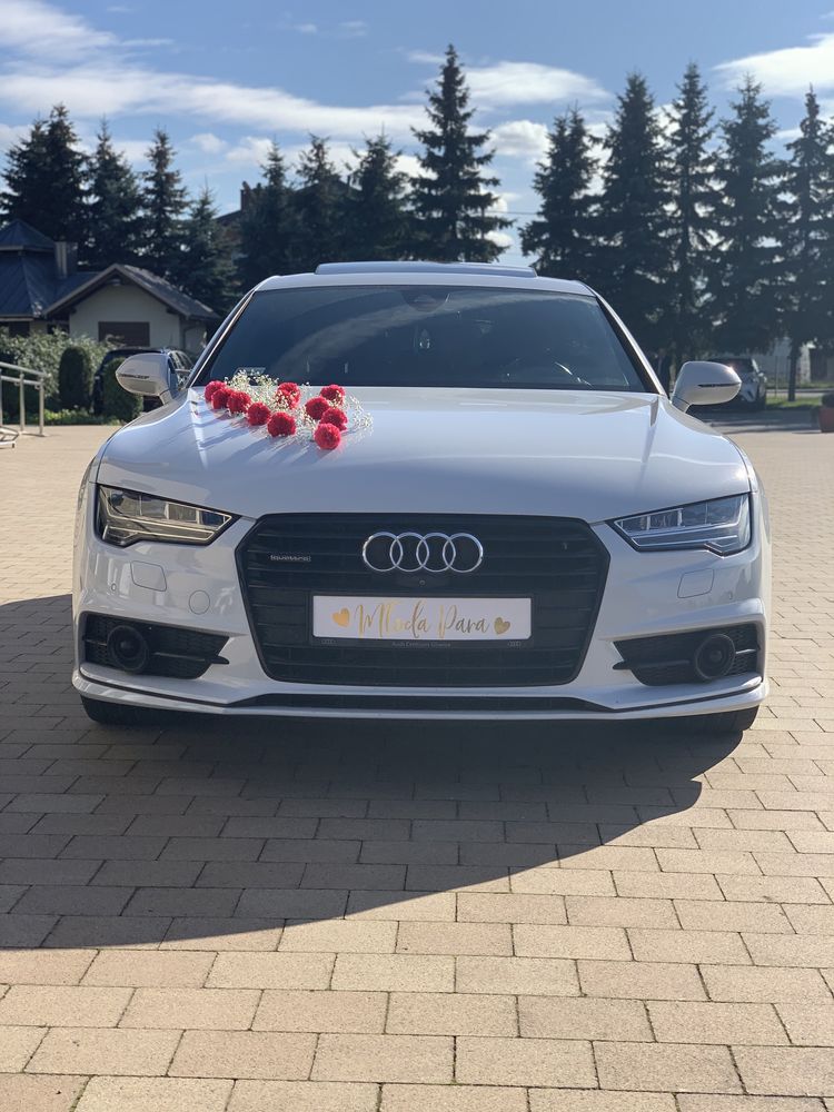 Auto do ślubu / Samochód do ślubu / Auto do wynajęcia / Białe Audi A7