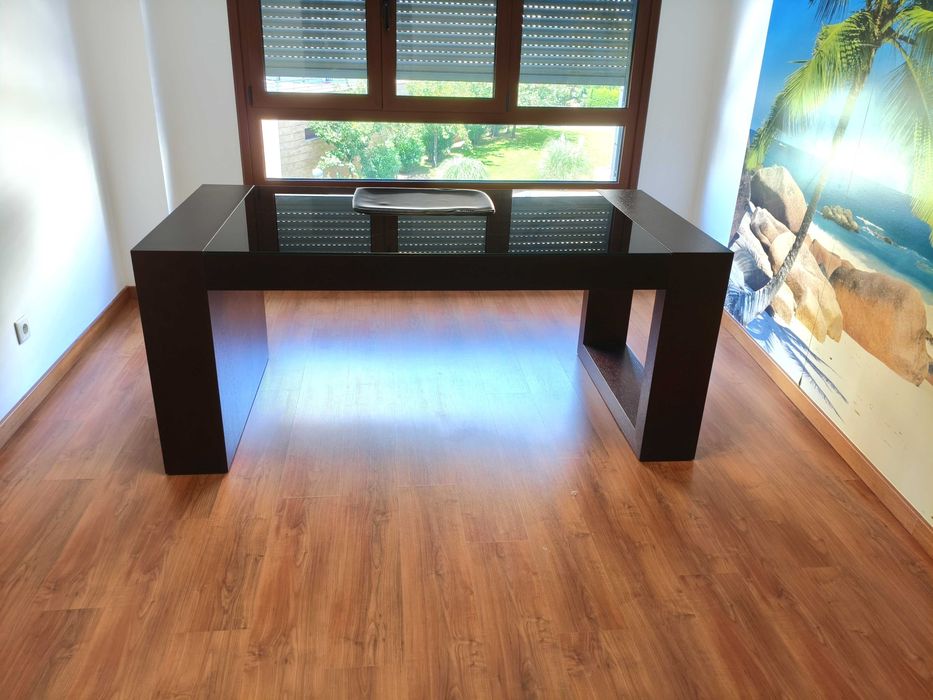 Mesa de Escritório Wenge maciça 1,80 x 80 x 80