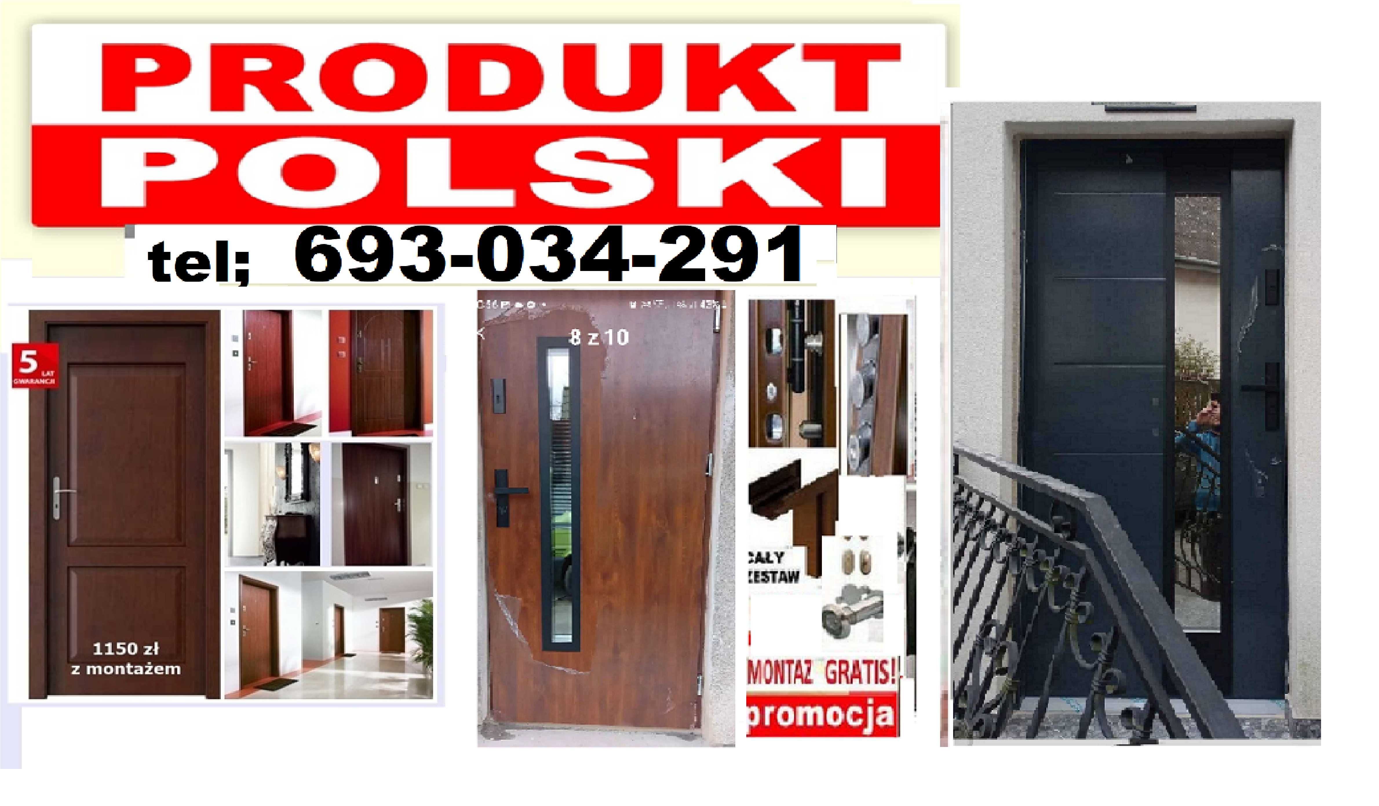 Drzwi ZEWNĘRRZNE z montażem wejściowe, drewniane i metalowe ocieplone