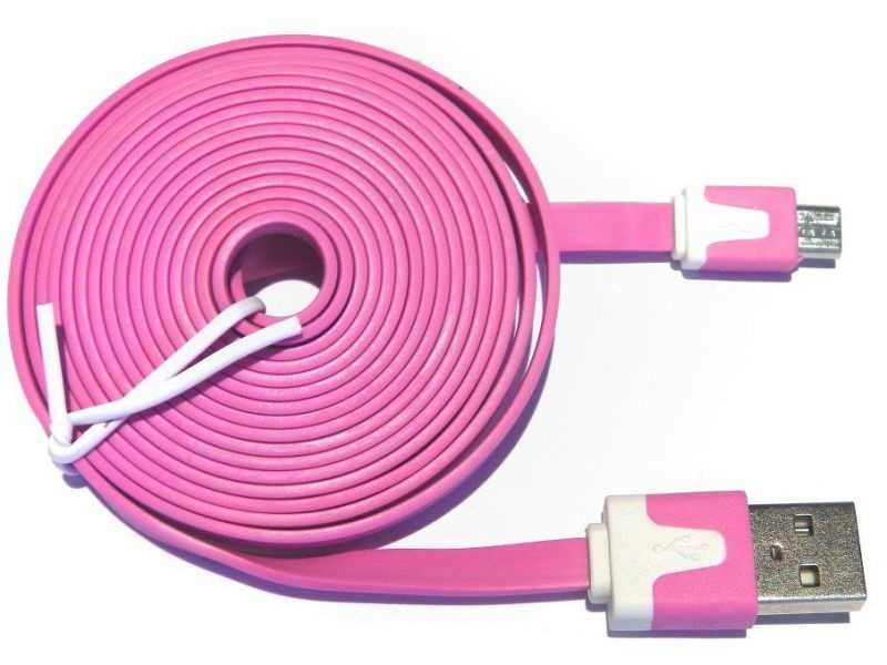 [Novo] Cabos micro-USB 2.0 com 2 metros flat e coloridos