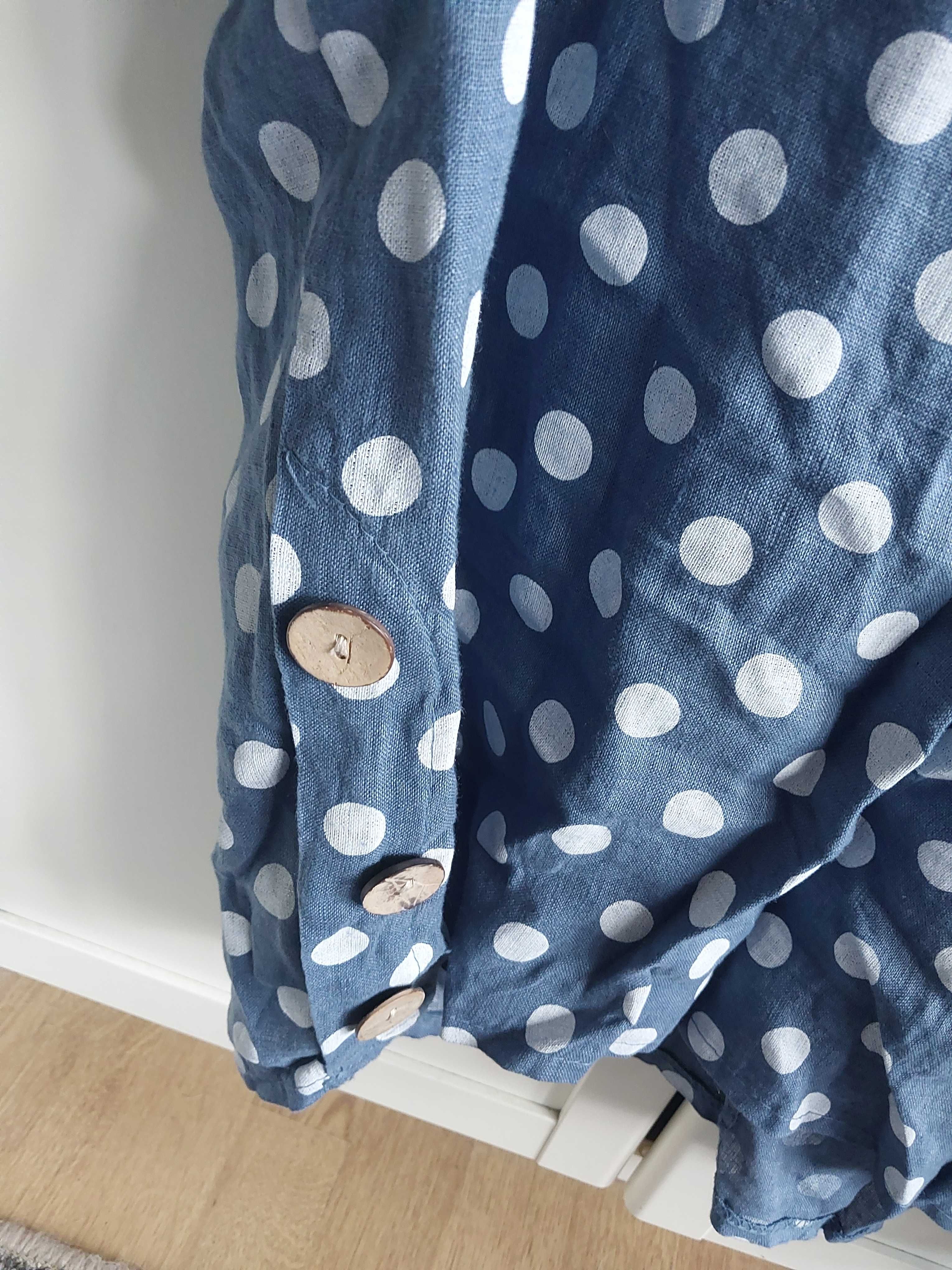 Sukienka lniana nowa oversize