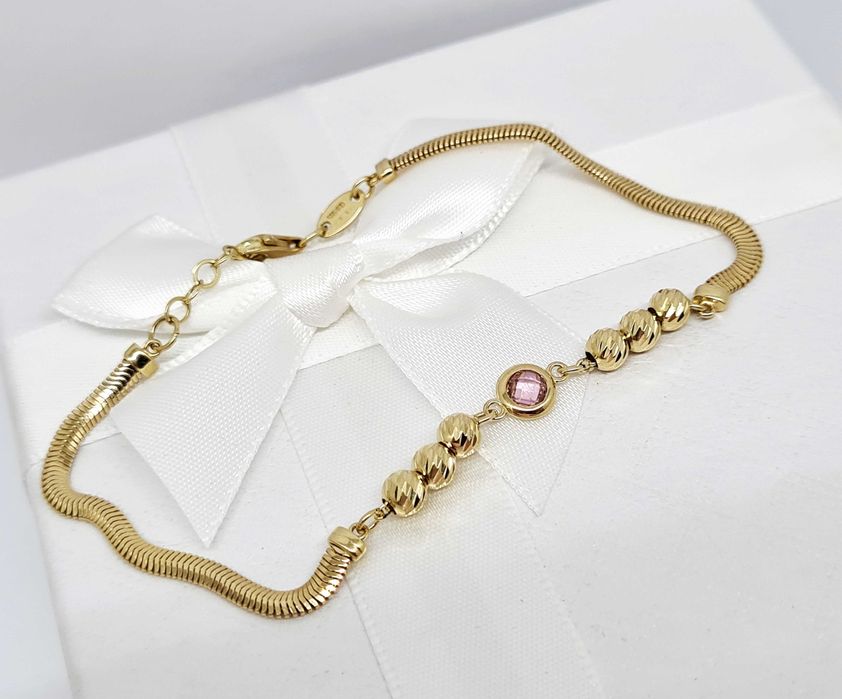 Śliczna złota bransoletka p.585