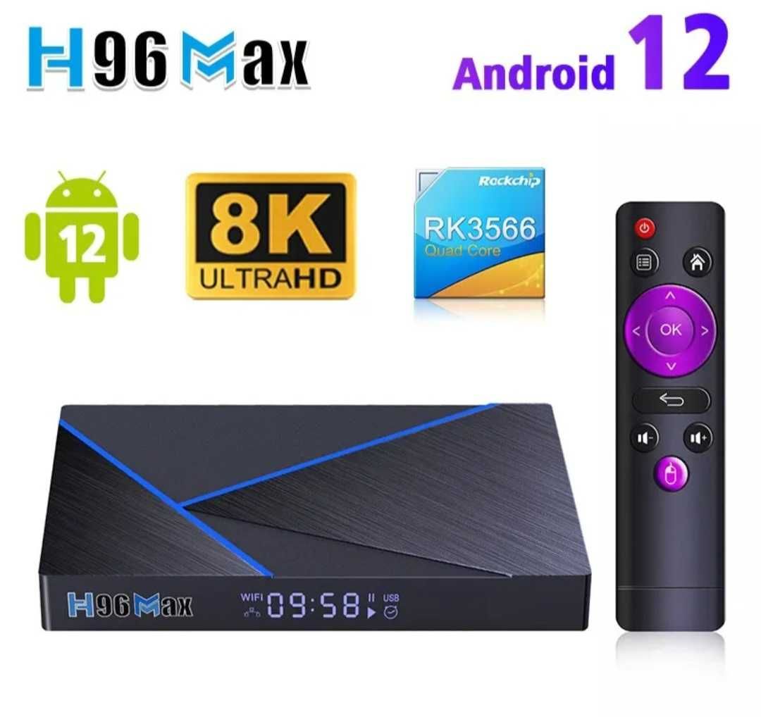 H96 Max V56 Android 12 8gb 64gb
Quad-Core 4K 2.4G/5G WiFi BT 1000M LAN