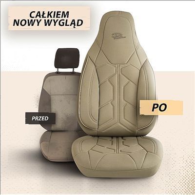 Pokrowce Samochodowe Przód Lazur Beżowe