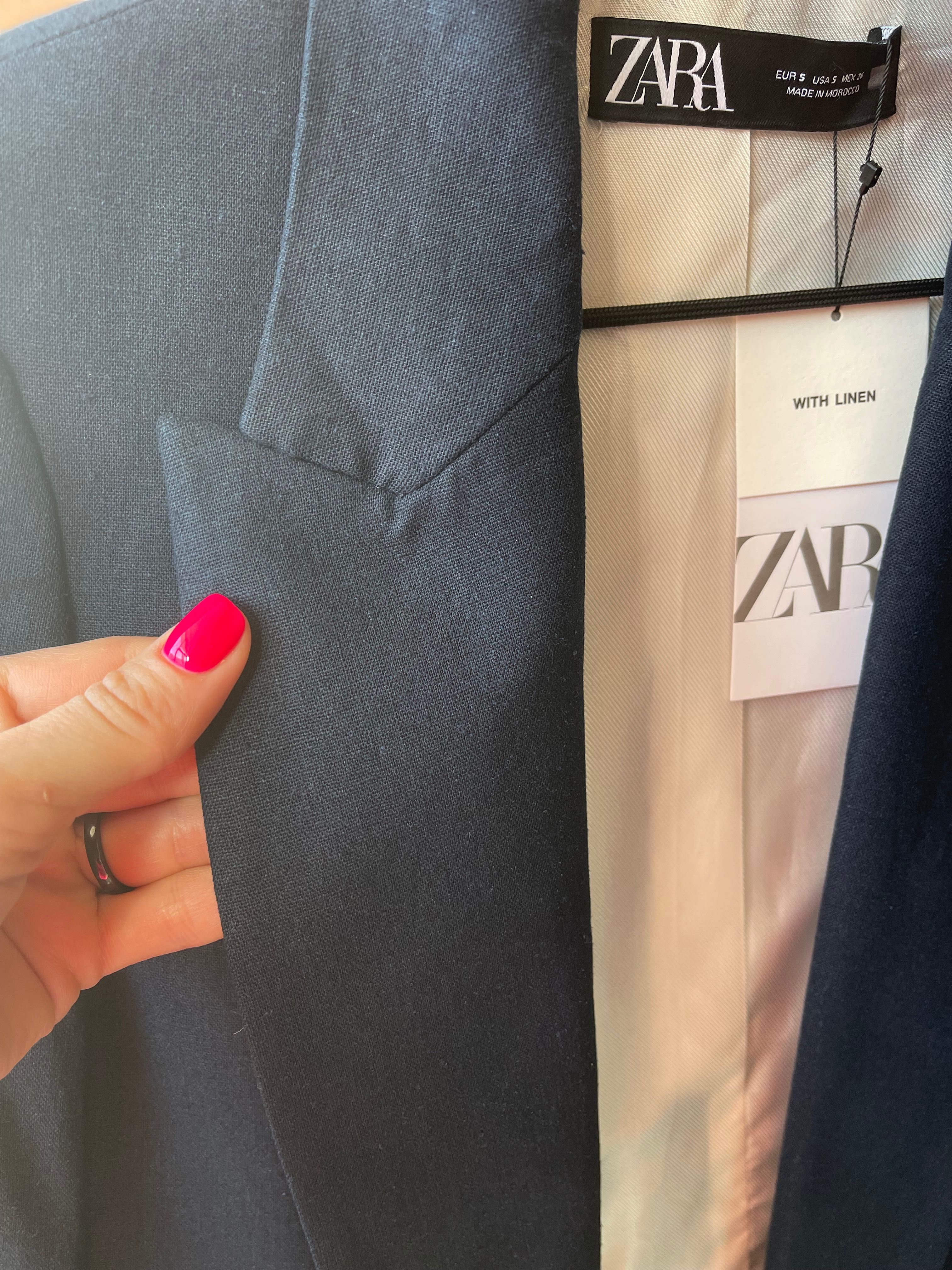 Піджак, блейзер лляний zara