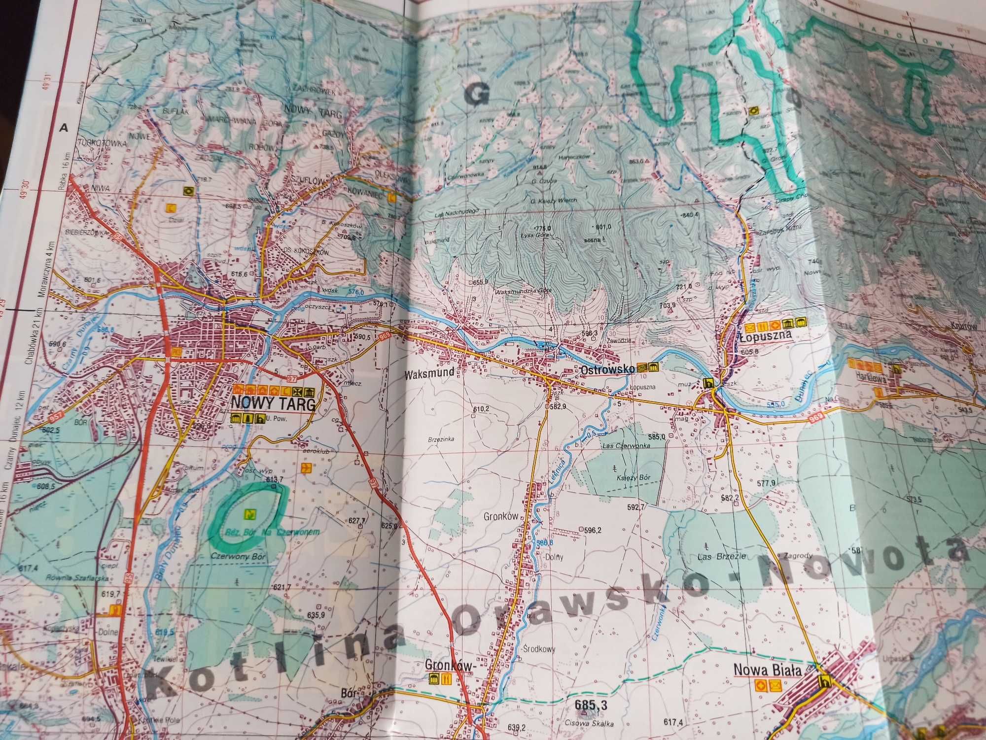 Pieniny i Spisz mapa topograficzno-turystyczna 1999