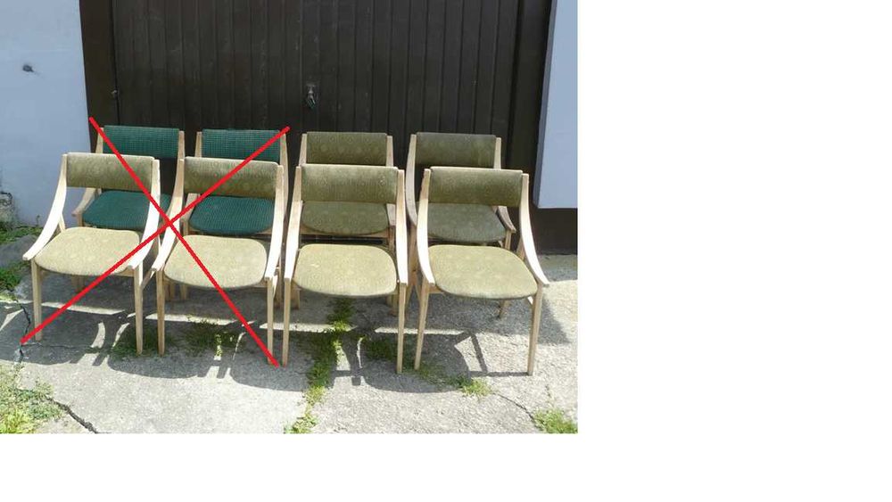 Stare krzesła skoczek - proj. J. Kędziorek.