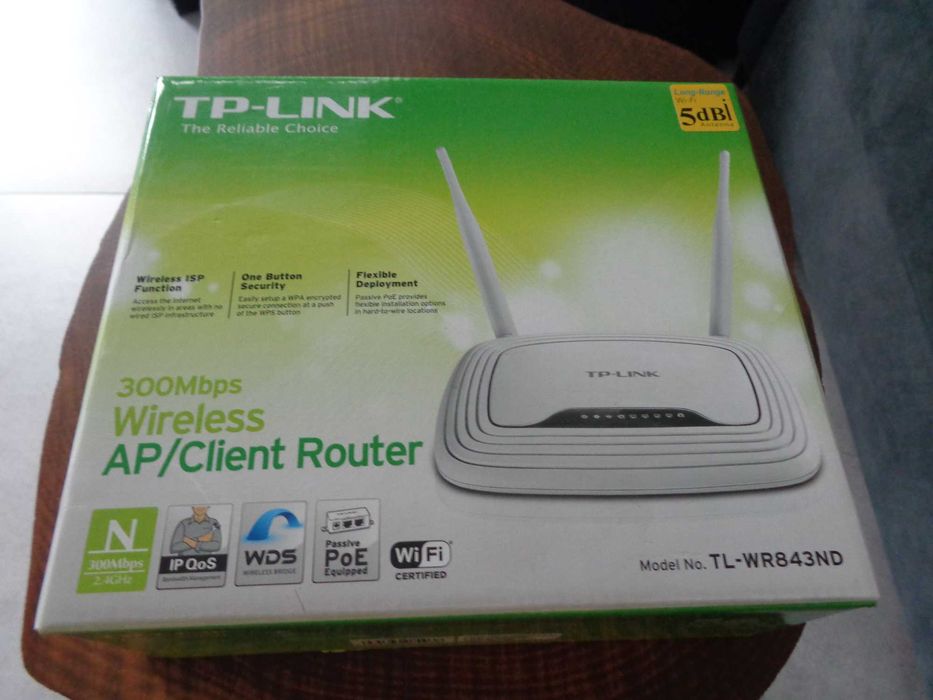 TL-WR843ND TP-LINK Bezprzewodowy router z funkcją wisp  300mb/s