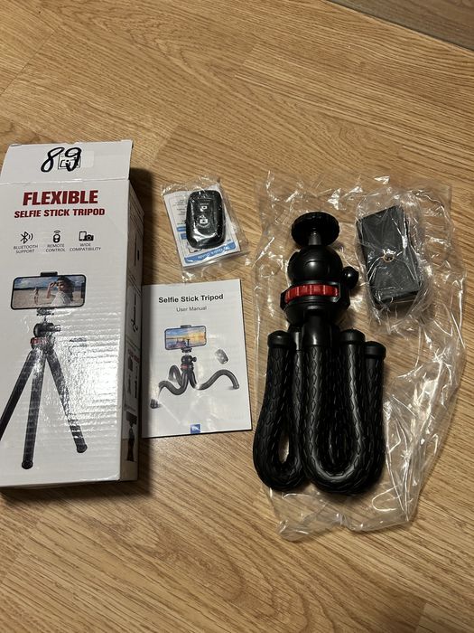 Selfie stick elastyczny tripod z pilotem