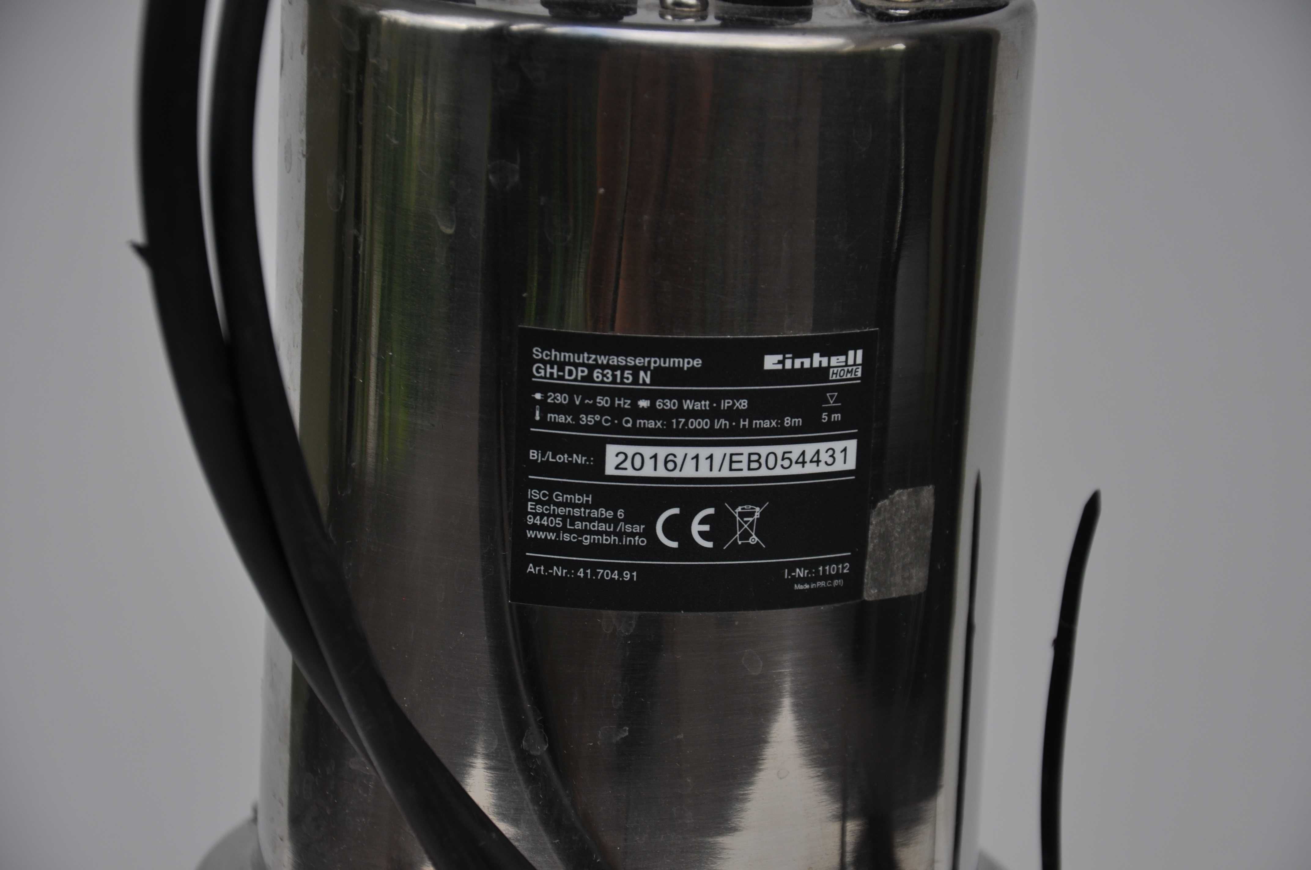 Einhell GH-DP 6315 N  - pompa zanurzeniowa do brudnej wody