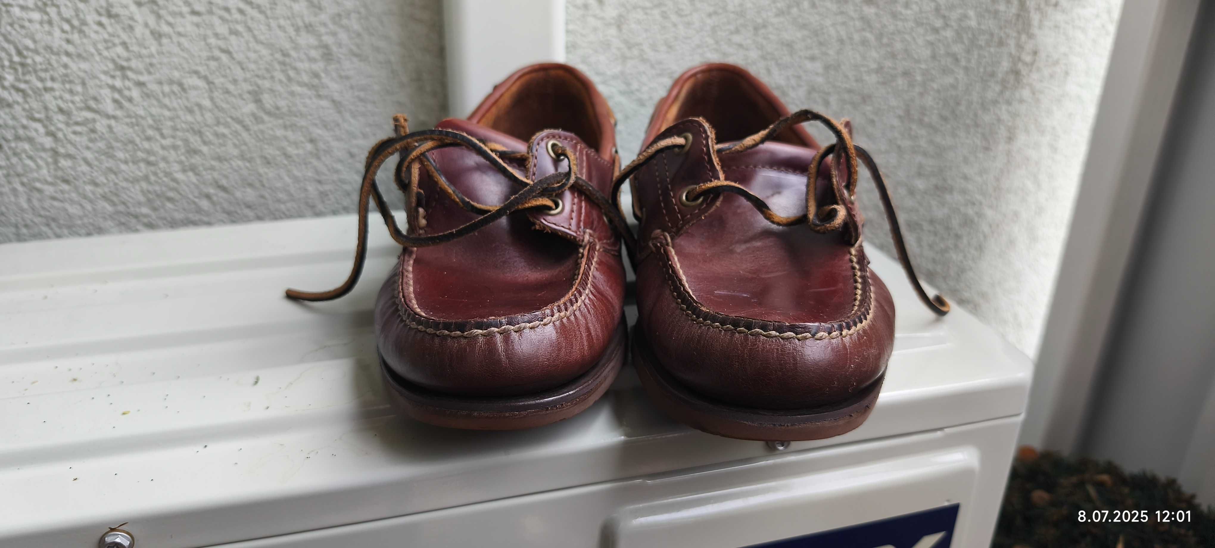 Timberland classic 2 eye zeglarskie skora mokasyny 41,5 26,5 cm