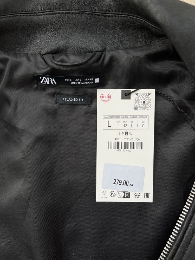 Косуха Zara (L) Faux Leather Jacket Оригінал Кожаная Куртка
