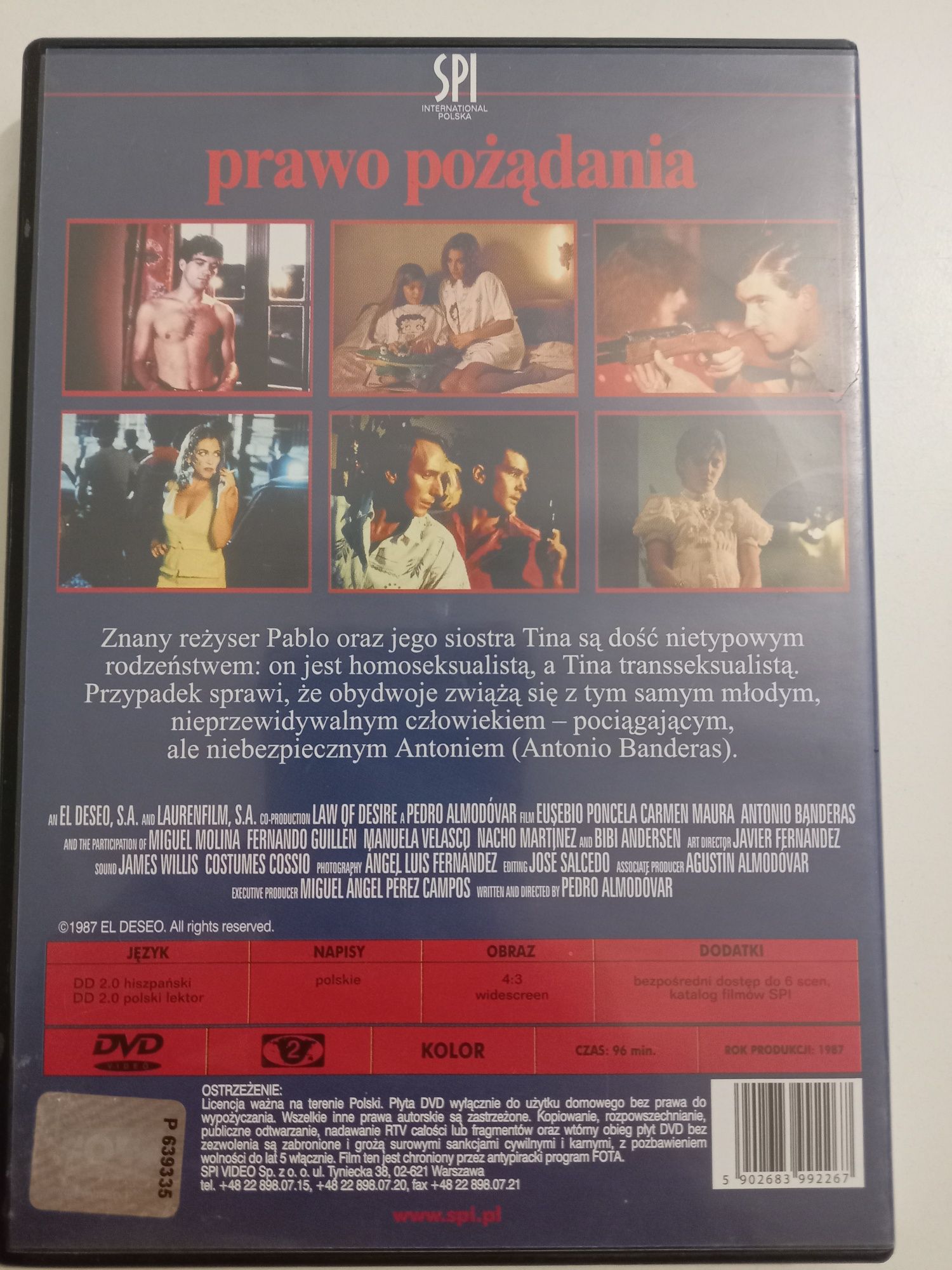 Film Prawo Pożądania DVD Video