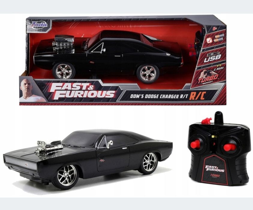 Auto sportowe Jada Toys Fast&Furios Dodge Charger R/C czarne