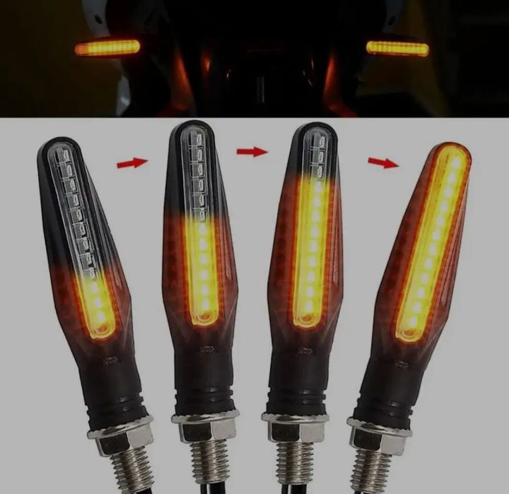 Бігаючі поворотники на мотоцикл, мопед, скутер, електровелосипед