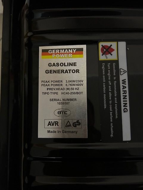 Agregat prądotwórczy 3 faz, 6,7 kW