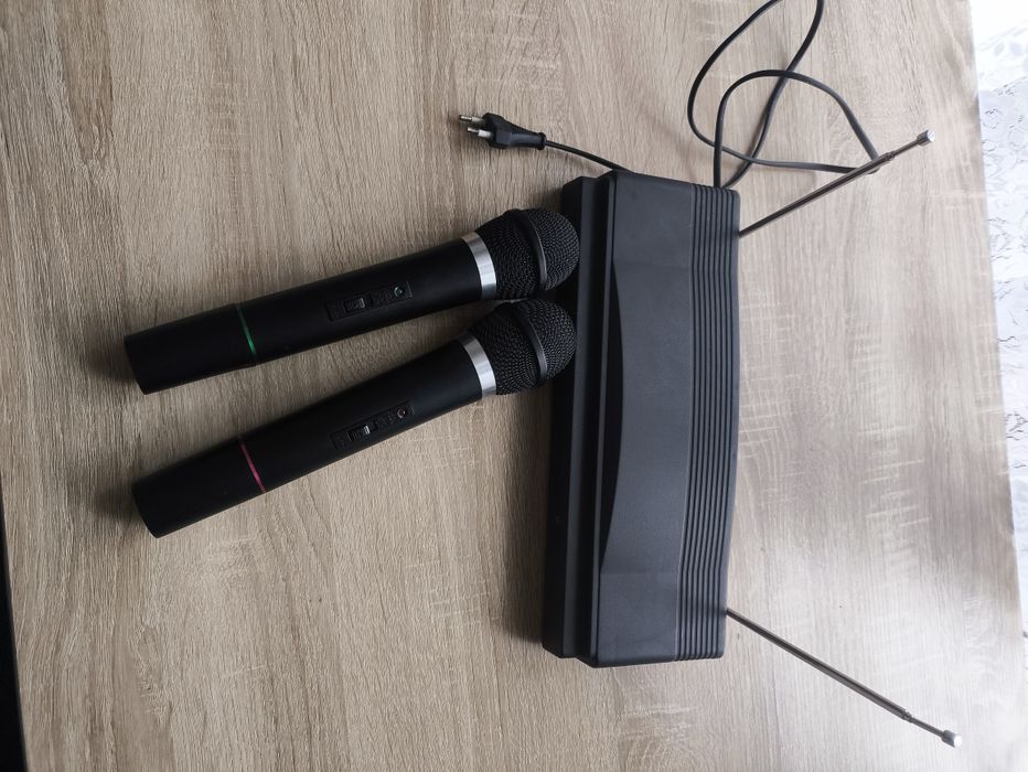 Karaoke. Dwa mikrofony