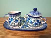 Cukiernica 200ml + mlecznik 150ml GAT1 Ceramika Art. Boleslawiec