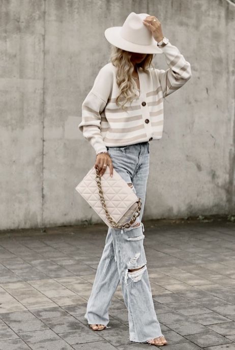 Sweter/ kardigan w paski SIMPLICITY