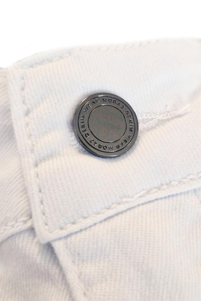 Moraj spodnie damskie jeansy białe r.2XL