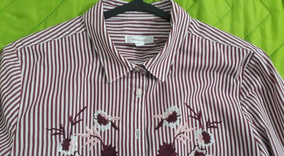 Camisa riscas vermelhas