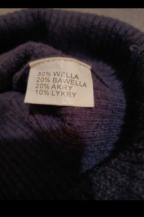 Golf fioletowy plus size