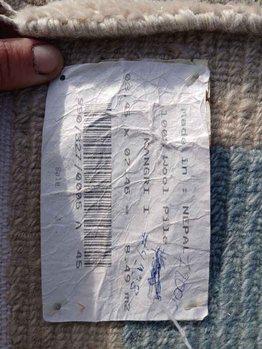 Dywan kolorowy 100% wełna z Nepalu kangri 1